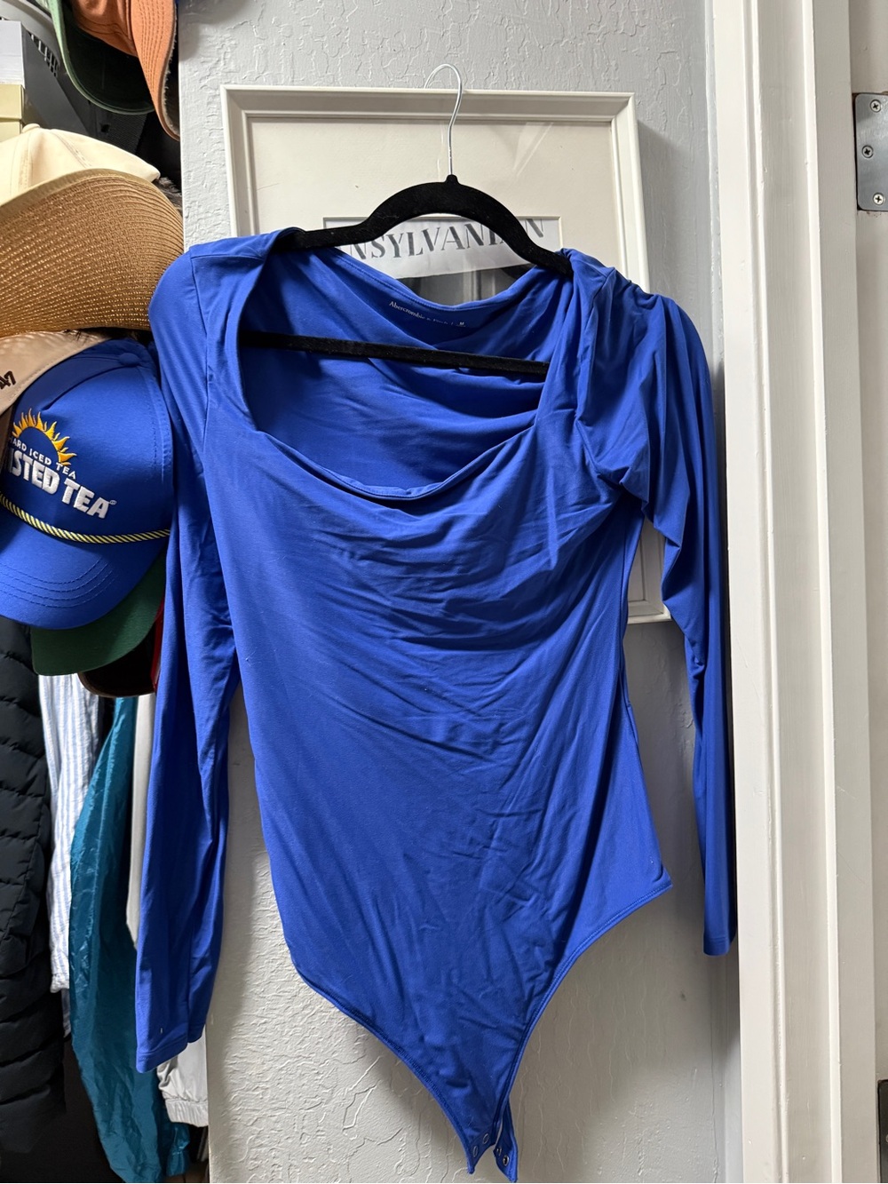 Abercrombie & Fitch Royal Blue Long-Sleeve Bodysuit